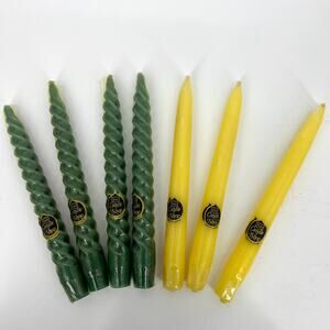 Vintage Sears Candle Shop 8 Inch Twist and Tapered Candles in Box 10 Candles